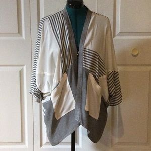 Loose Open Front Linen Jacket